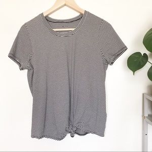 NWT Madewell Knot-Front Tee in Stripe.